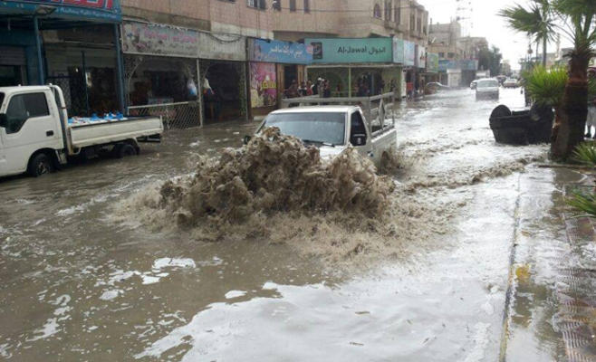 مياه الامطار تدهم (6) منازل في