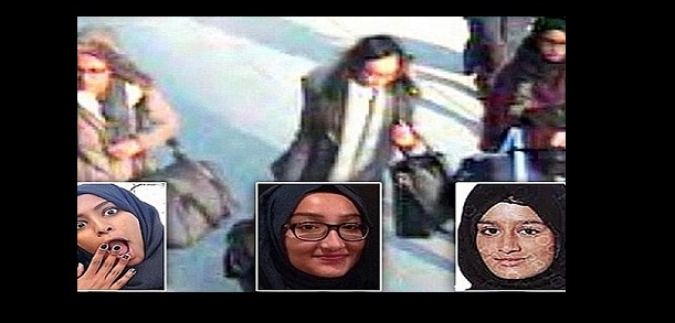 بالفيديو.. داعشيات بريطانيا يتجولن برشاشات في