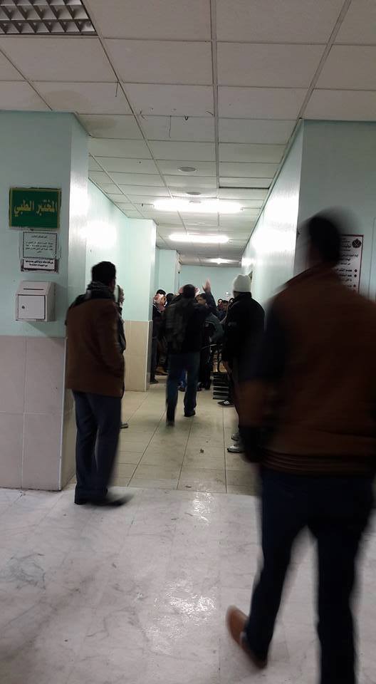 جرحى في احداث الكرك على اسرة