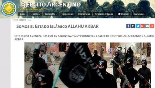 داعش يخترق موقع الجيش الأرجنتيني