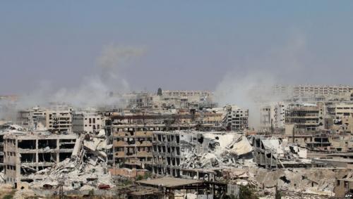 وقفة احتجاجية على مجازر حلب والموصل