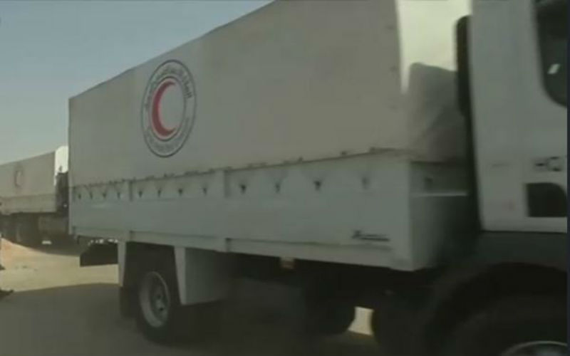 دخول قافلة مساعدات إنسانية إلى الغوطة