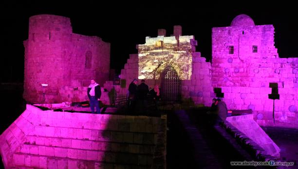 القدس على أسوار قلعة صيدا البحرية..