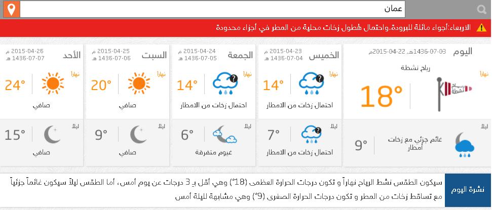 طقس الأربعاء: مائل للبرودة وفرصة لزخات