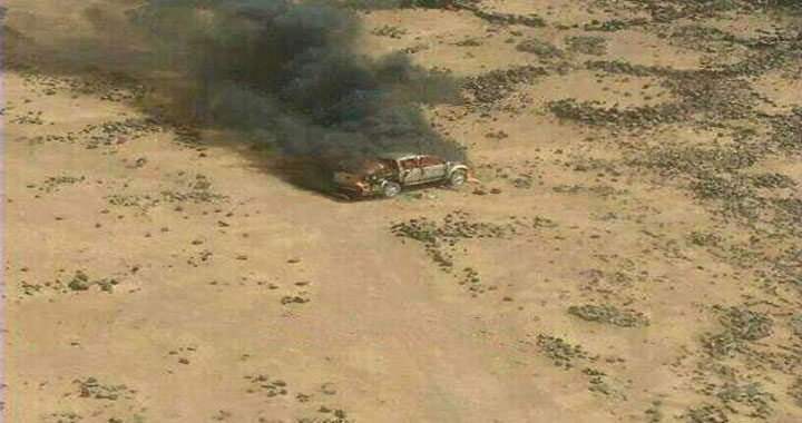 الجيش يدمر شاحنة كبيرة حاولت اجتياز