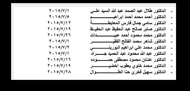 الحكومة تمدد لــ 38 طبيبا في