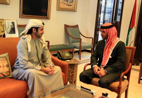 الأمير حمزة يلتقي الشيخ زايد بن