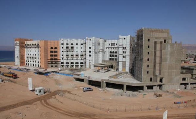 حريق بعمارة في مشروع سرايا العقبة