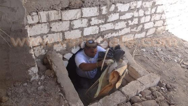 مسؤول مصري يفتح قبر والديه ويجلس