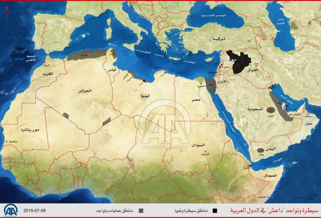 خارطة نفوذ (داعش) .. تقرير: الاردن