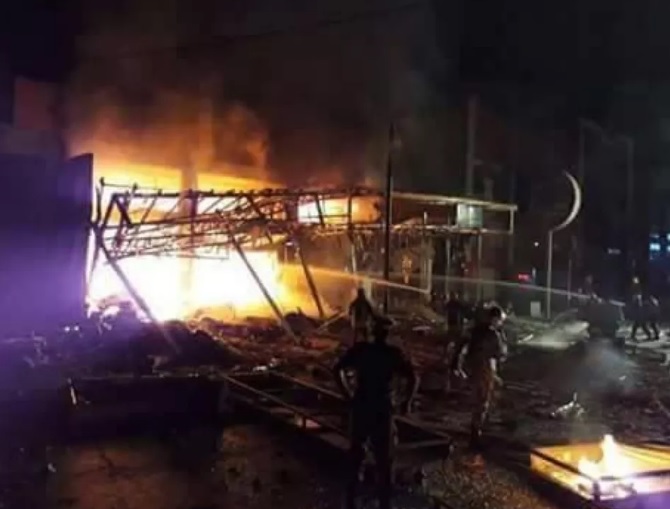 إربد.. كشف ملابسات حريق محلين تجاريين