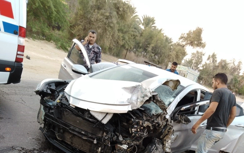 4 اصابات في تصادم جرار زراعي