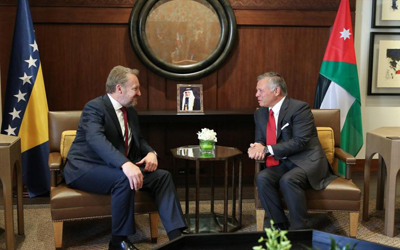 الملك يستقبل رئيس مجلس رئاسة البوسنة