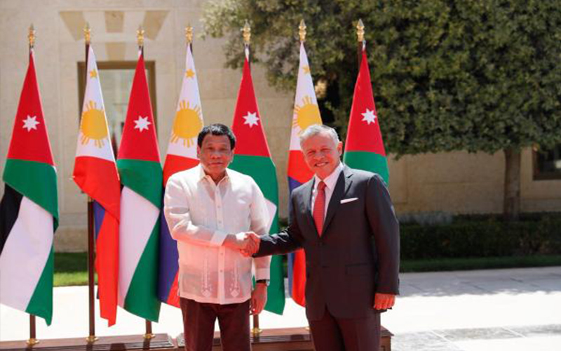 الملك يستقبل الرئيس الفلبيني