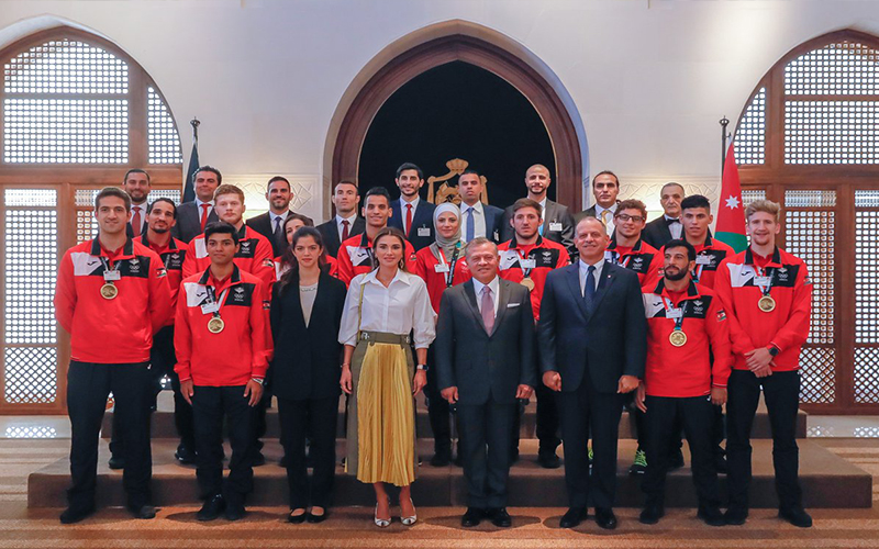 استقبال ملكي للاعبي ولاعبات المنتخب الأردني