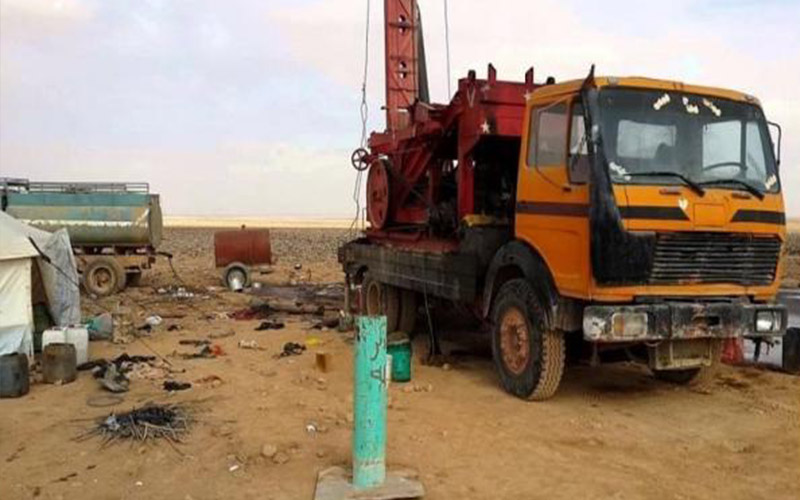 ضبط اعتداء على بئر ارتوازي باربد