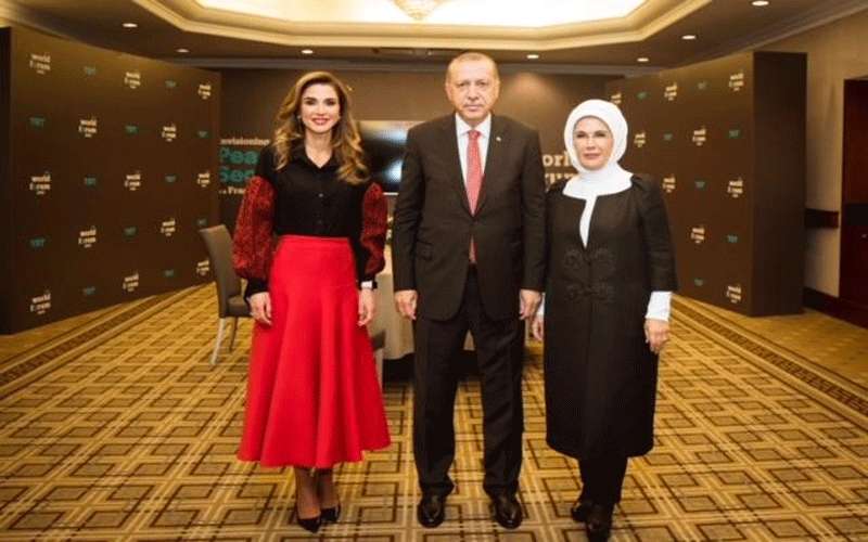 الملكة رانيا تلتقي اردوغان