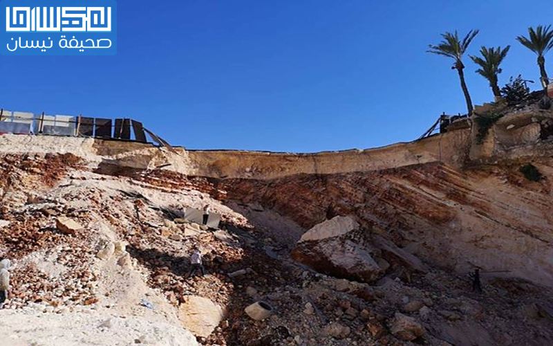 بالصور.. مياهنا: انهيار شارع بسبب أعمال