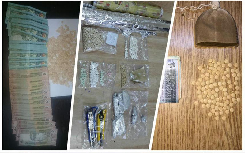 العثور على 40 الف حبة مخدرة