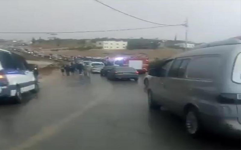 إغلاق طريق مادبا - ذيبان بسبب