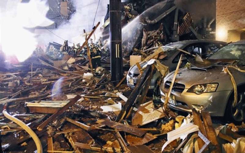 40 مصابا على الأقل بانفجار في