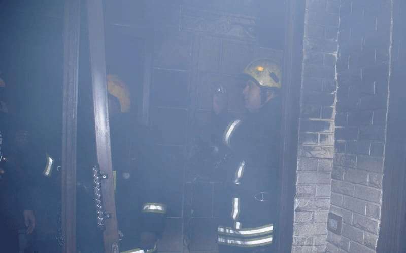 إصابة شخص اثر حريق منزل في