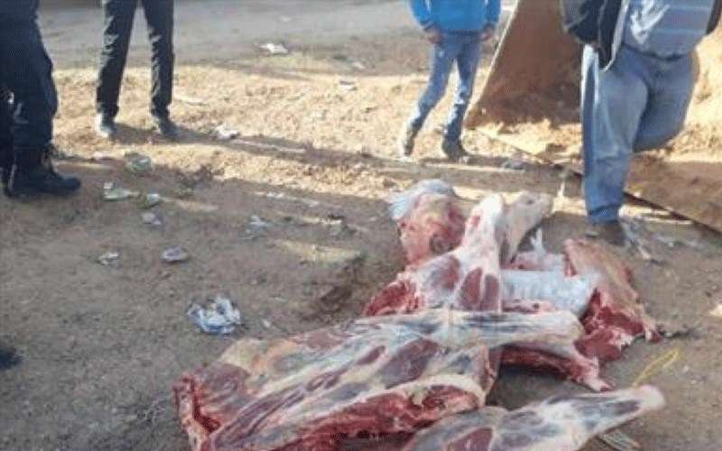 ضبط مركبة بداخلها لحوم عجل فاسدة