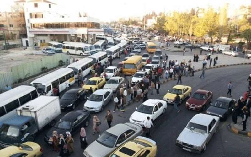 إضراب باصات صويلح