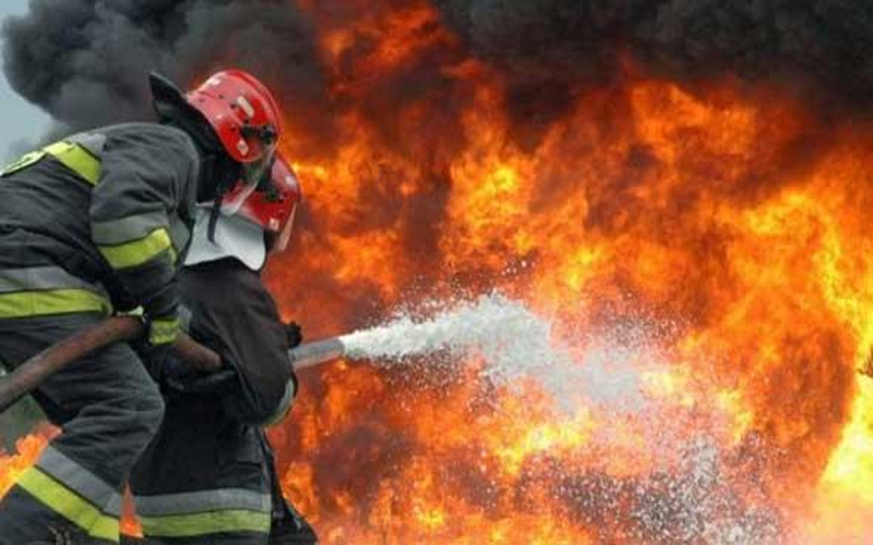 اربد اصابتان جراء حريق في بلدة