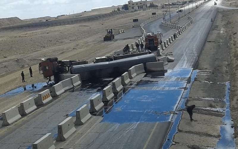 انقلاب صهريج محروقات بالطفيلة