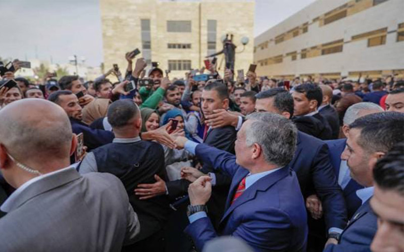 الملك في مدينة الرمثا