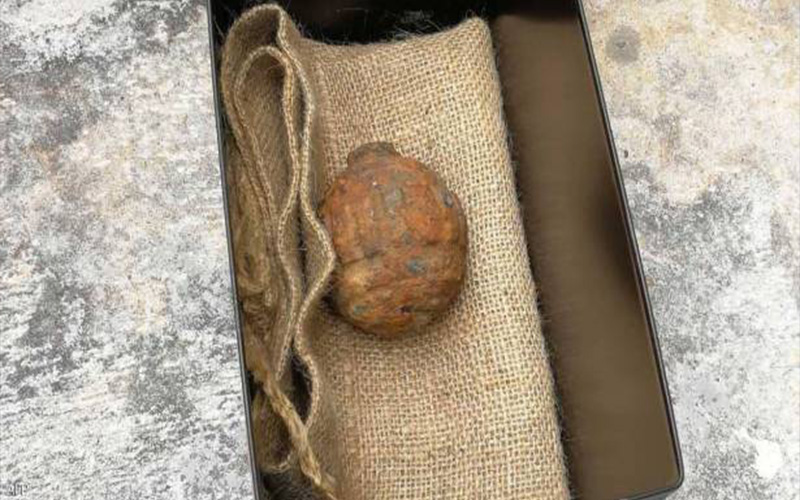 قنبلة من الحرب العالمية الأولى وسط