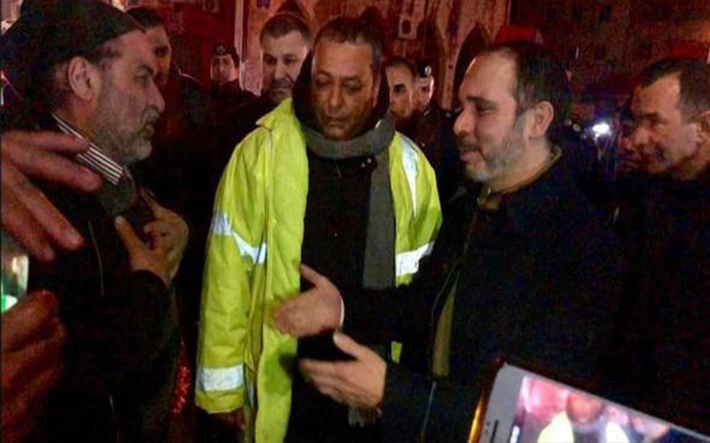 الامير علي بن الحسين يتفقد وسط