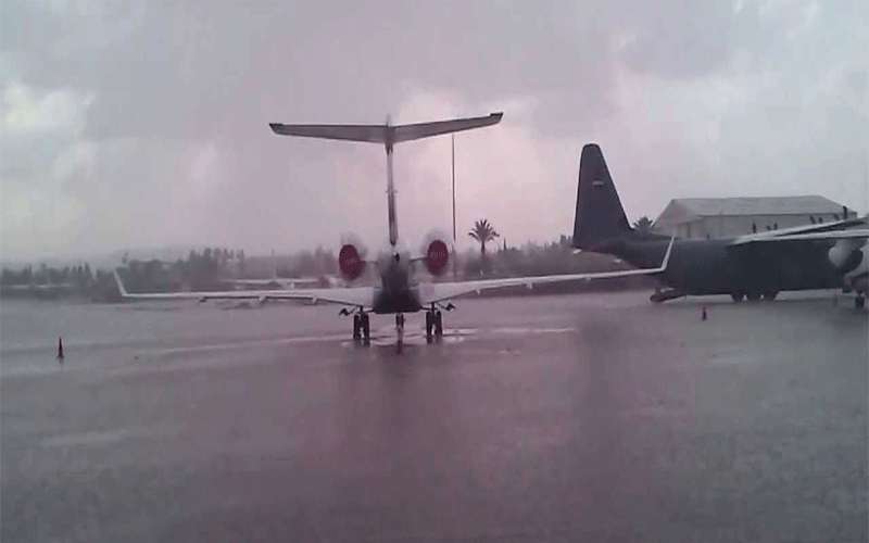 اغلاق مطار ماركا بسبب الامطار الغزيرة