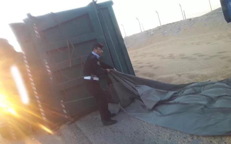 الزرقاء: اصابة شخص بحادث تدهور مركبة