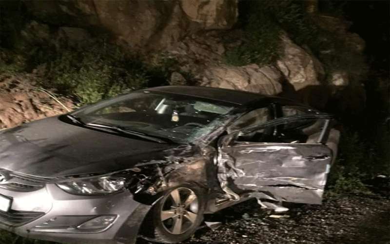 (5) اصابات بحادث تصادم مركبتين في