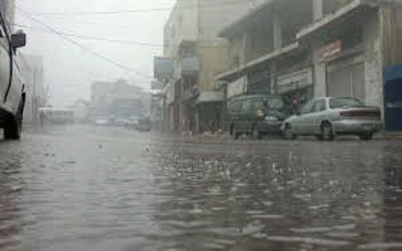 كتلة هوائية باردة وتساقط للامطار الاسبوع