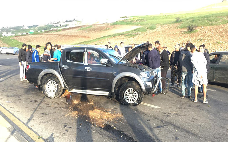 إصابة شخص اثر حادث تدهور في