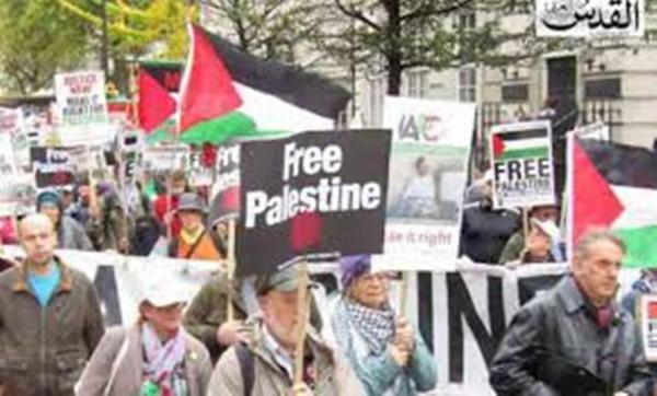تظاهرة مؤيدة للفلسطينيين في لندن