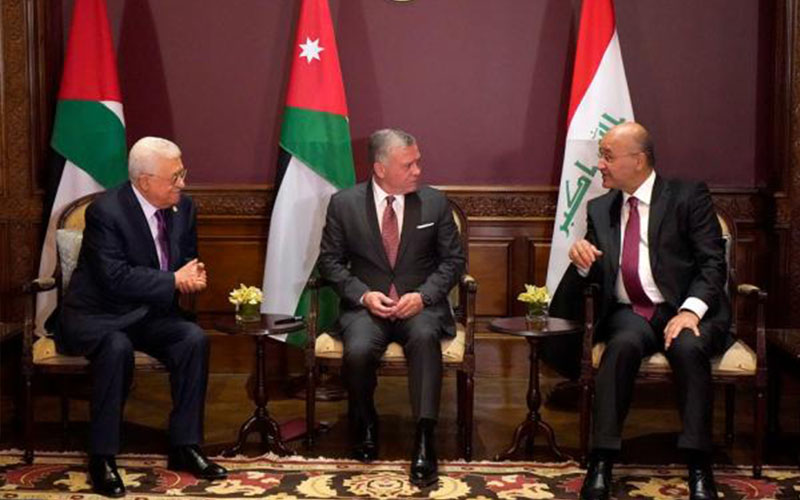 قمة أردنية عراقية فلسطينية في عمان