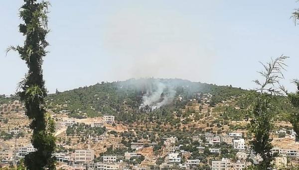 حريق بسيط في الاحراج المقابلة لقلعة