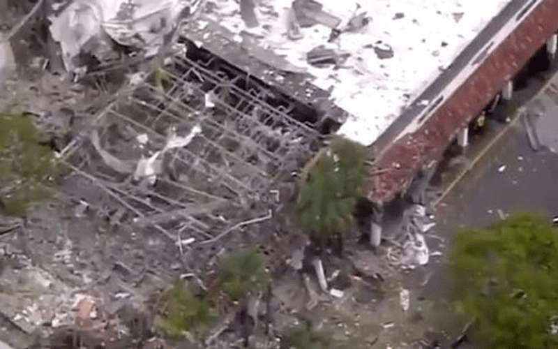 بالفيديو .. اصابات بانفجار ضخم في