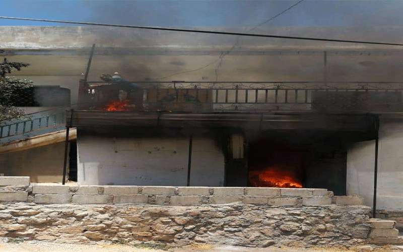 اصابة شخص و حرق منازل وشغب