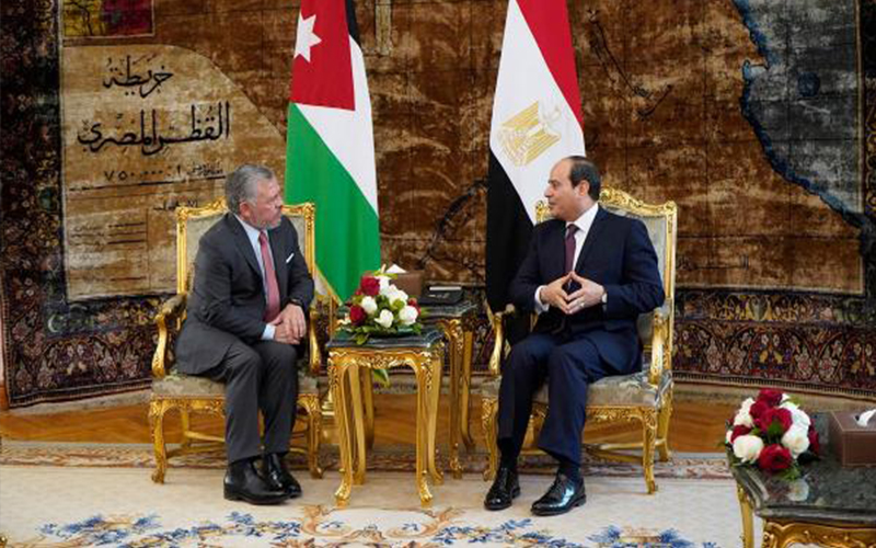 الملك والسيسي يتفقان على تعزيز التعاون