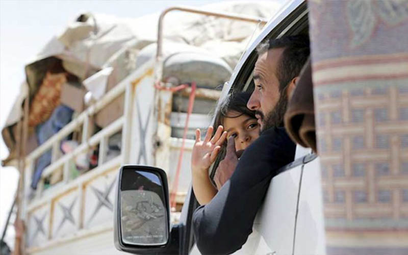 عودة (1431) لاجئ سوري من اراضي