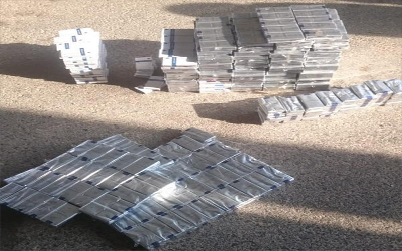 ضبط 1233 كروز دخان و170 علبة
