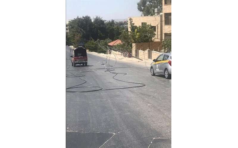 تحويل السير بعد سقوط عامود