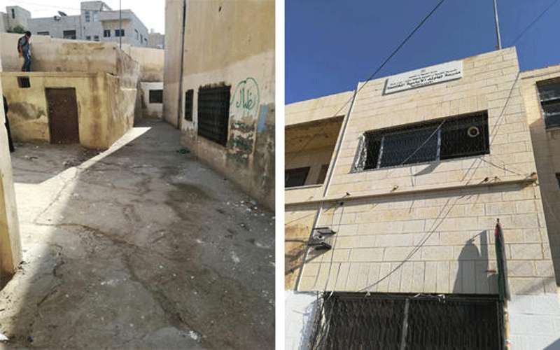 اهالي يعتصمون امام مدرسة بطربور