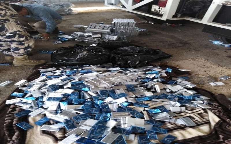 ضبط 1394 كروز دخان مهرب في