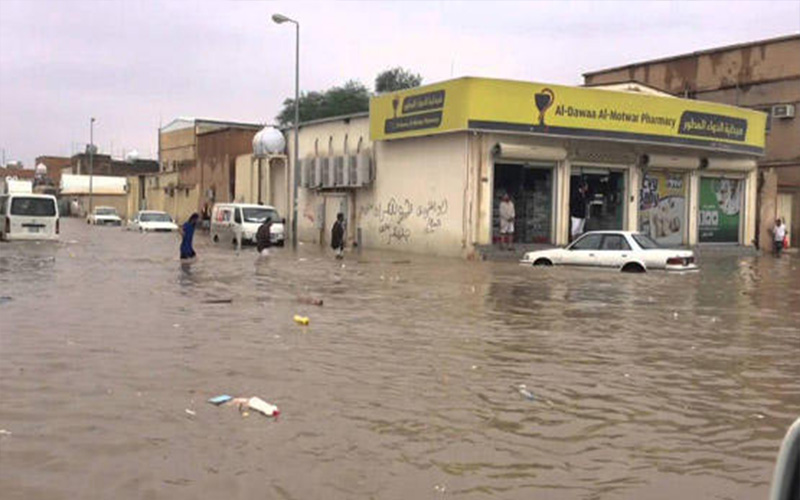 7 قتلى بسبب الامطار في السعودية